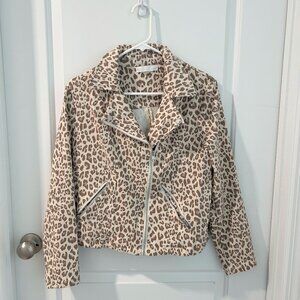 Adyson Parker Leopard Moto Zip Jacket